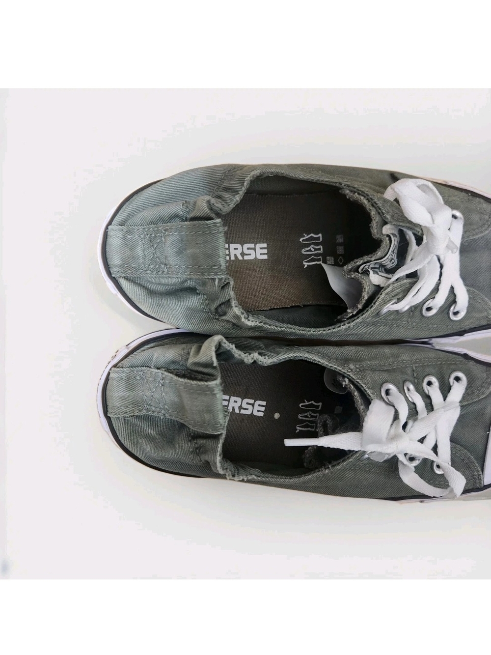 Converse Chuck Taylor All Star Shoreline Slip On Shoes 7 Army Olive Green EUC - Picture 4 of 12